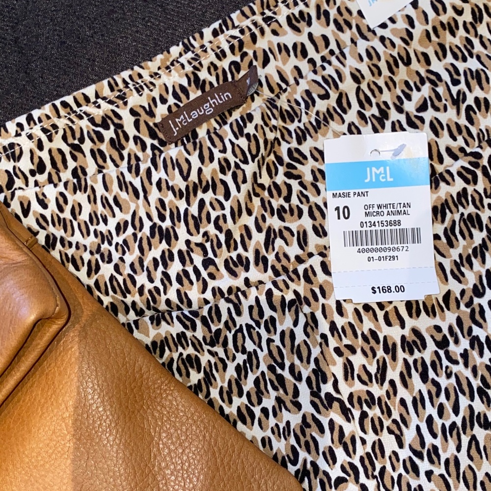 ❤️J McLAUGHLIN MASIE PANT LEOPARD PRINT NWT